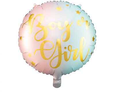 Glossy Folieballon Boy or Girl 35cm Multikleur - Print