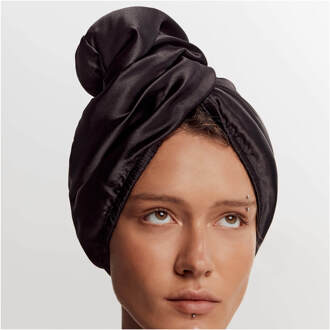 GLOV® Double-Sided Satin Premium Hair Wrap Towel - Satin Black Zwart