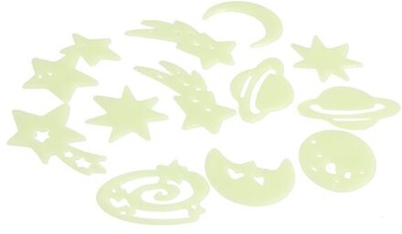 Glow In Dark Fluorescerende Muursticker Lichtgevende Thuis Decals Voor Kids Beddengoed Kamer SEP99 cosmos stars
