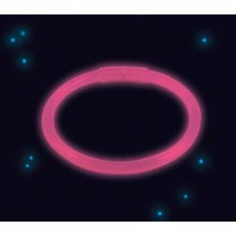 Glow In The Dark Armband Pink 20cm Roze
