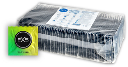 Glow In The Dark Lichtgevende Condooms 100 stuks - 53 (omtrek 11-11,5 cm)