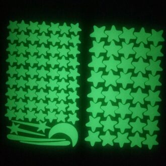 Glow In The Dark Star Muurstickers 103Pcs Star Moon Lichtgevende Kinderkamer Decor