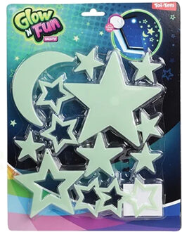 Glow In The Dark Sterren Glow N Fun Wit 15 Stuks