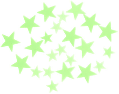Glow in the dark Sterrenstelsel - 24x stuks - groen - kinderkamer - decoratie