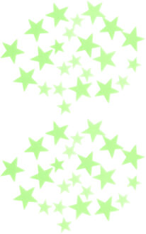 Glow in the dark Sterrenstelsel - 48x stuks - groen - kinderkamer - decoratie