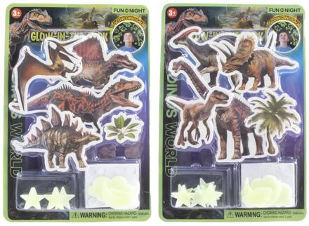 Glow in the dark stickers dino 26-delig verschillende