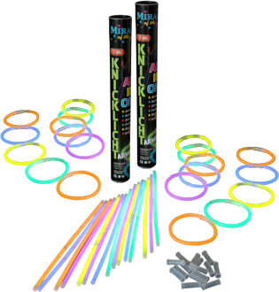 Glow in the dark sticks - breaklights - 50x sticks van 20 cm - multi kleuren