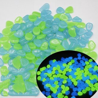 Glow In The Dark Tuin Loopbruggen Tuin Plant Decoratie Lichtgevende Kunstmatige Steen Voor Aquarium Aquarium Decoratie groen en marine