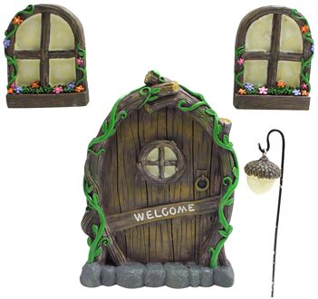 Glow Sculptuur Voor Deuren En Ramen In De Binnenplaats Tuin Bomen Noctilucent Deur Sculptuur Tuin Beeldjes Miniaturen Decor