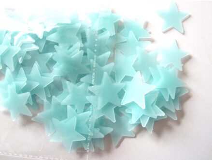 Glow Sticker 100 Pc Gloeiende Stickers In Het Donker 3D Lichtgevende Muurstickers Voor Kinderkamer Woonkamer Decal BU