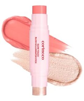 Glow Touch Blush & Illuminator Stick - 2 Colors #01 Rosy Pink