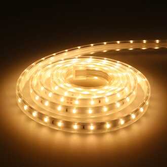 Glow60 LED Strip 2 meter - IP65 waterdicht - Dimbaar - Buiten & Binnen - 60 LEDs/m - 11 Watt 1020 lumen - SMD 2835 - 3000K warm wit - Inkortbaar per meter Transparant