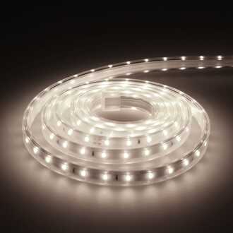 Glow60 LED Strip 2 meter - IP65 waterdicht - Dimbaar - Buiten & Binnen - 60 LEDs/m - 11 Watt 1020 lumen - SMD 2835 - 6000K daglicht wit - Inkortbaar per meter Transparant