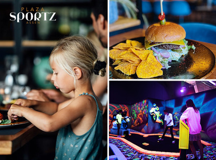 GlowGolf + eventueel lunch bij Plaza Sportz Assen