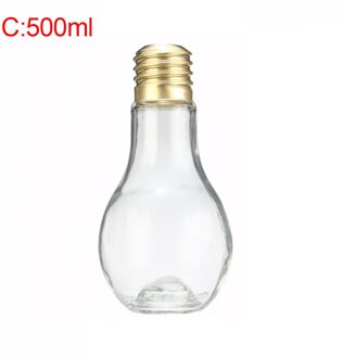 Glowing Light Bulb Juice Cup Drink Bottle 400ml/500ml Plastic Cold Water Summer Milk Juice Tea Coffee Bottle