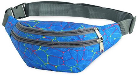 GLRSBUTY vrouwen Riem Tas Vrouwen Heuptasje Nylon Heuptas Mannen Kleurrijke Travel Bum Heuptas Telefoon Rits pouch Packs blauw