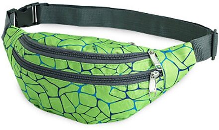 GLRSBUTY vrouwen Riem Tas Vrouwen Heuptasje Nylon Heuptas Mannen Kleurrijke Travel Bum Heuptas Telefoon Rits pouch Packs groen