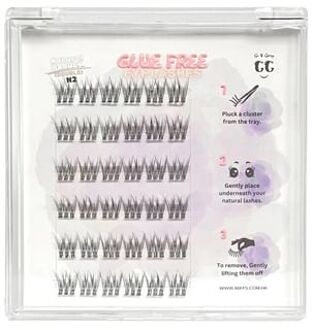 Glue Free Eyelashes Double Natural Beauty N2 with Eyelash Applicator Natural Beauty N2 - 36 pcs