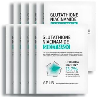 Glutathione Niacinamide Sheet Mask Set - Sheetmasker (10 stuks)
