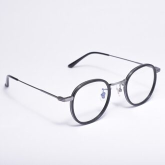 Gm Ronde Bril Vrouwen Mannen Monturen Zachte Yeti Retro Brillen Bril Voor Mannen Vrouwen zwart zilver