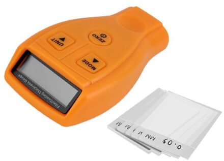 GM201 verf dikte tester Min LCD Digitale Automotive Auto Verf Laagdiktemeter Meter Probe Tester Meetinstrument wit