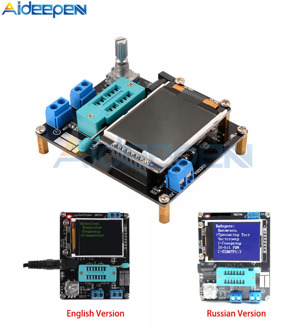 GM328A GM328B Transistor Tester LCR Diode Capacitance ESR Voltage Frequency Meter PWM English Russian Version DIY Kit