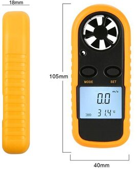 GM816 Digitale Anemometer Mini Wind Gauge Meter Lcd Handheld Luchtstroom Windmeter 0-30 M/s Wind Velocity Met Thermometer