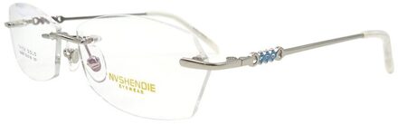 Gmei Optische S2609 Randloze Brillen Frame Voor Vrouwen Randloze Eyewear Bril wit