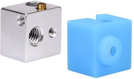 Gmfive V5 Heater Blok V5 Siliconen Sokken Voor Anycubic I3 Mega J-Head Hotend Vs V6 Hotend Extruder Heater blok 3D Printer Onderdelen 1stk / block en sock