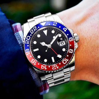 GMT Wristwatch Master II Rolexable Watch Men Batman 116710 Automatic Mechanical Movement 40mm 3A Watches Sapphire Ceramic Bezel