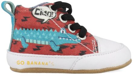 Go Banana's Pantoffels GB_ALLIGATOR-P Blauw / Rood maat