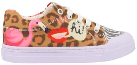 Go Banana's Sneakers GB_FLAMINGO-L Roze / Bruin maat