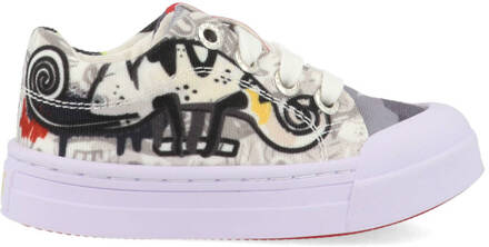 Go Banana's Sneakers GB22SWHITECHAM-L Wit / Grijs maat