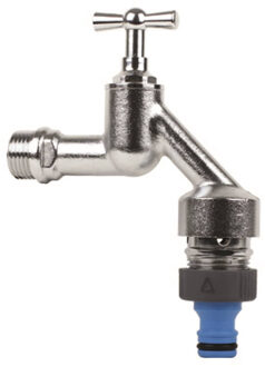 Go by Van Marcke Altus dubbele dienstkraan met beluchter 1/2M mat verchroomd