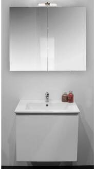 Go by Van Marcke Badkamermeubelset Go By Van Marcke Joelle 60 cm Compleet Met Spiegelkast Wit Go by Van Marcke
