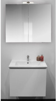 Go by Van Marcke Badkamermeubelset Go By Van Marcke Joelle 60cm Compleet Met Spiegelkast Wit