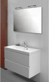 Go by Van Marcke Badkamermeubelset Go By Van Marcke Roxanne 80 cm Met Spiegel Hoogglans Wit Go by Van Marcke