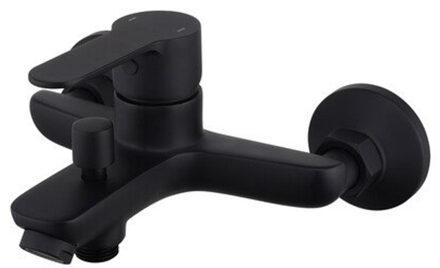 Go by Van Marcke badkraan - 17.6cm - opbouw - mengkraan - messing zwart mat 8192-10 MB