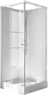 Go by Van Marcke Complete Douchecabine VM Khone I 80x80x207 cm Hoekinstap Mat Wit Van Marcke