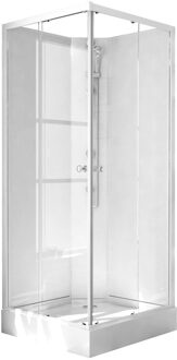 Go by Van Marcke Complete Douchecabine VM Khone II 90x90x207 cm Hoekinstap Mat Wit Van Marcke