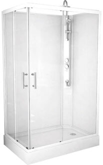 Go by Van Marcke Complete Douchecabine VM Khone VII 80x120 cm Hoekinstap Mat Wit Van Marcke