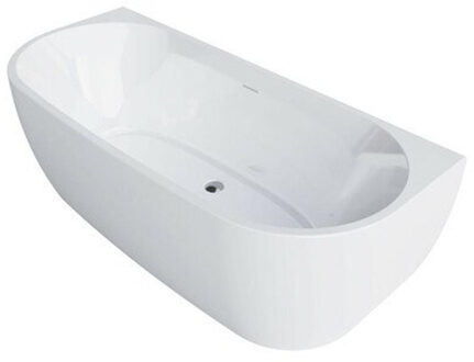 Go by Van Marcke D-Shape Design halfvrijstaand bad back to wall - 180x80cm - acryl - glans wit 20006158 Wit glans