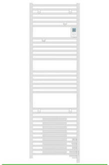 Go by Van Marcke Doris elektrische handdoekradiator 183,7x55cm 2000 watt met ventilator en digitaal bedieningspaneel wit 851129 Wit glans