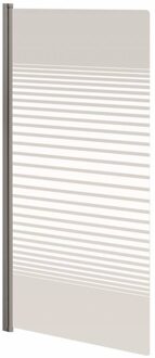 Go by Van Marcke Go Ammos badwand 750x1300mm 1delig 4mm omkeerbaar decor veiligheidsglas profielen geanodiseerd aluminium