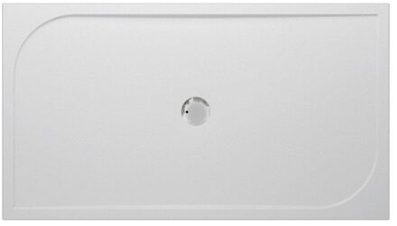 Go by Van Marcke Go Argon douchebak polybeton gelcoat 1600x900x30mm rechthoek afvoer D90mm zonder potenstel wit