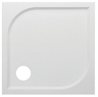 Go by Van Marcke Go Argon douchebak polybeton gelcoat 800x800x30mm vierkant afvoer D90mm zonder potenstel wit
