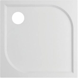 Go by Van Marcke Go Argon douchebak polybeton gelcoat 900x900x30mm vierkant afvoer D90mm zonder potenstel wit