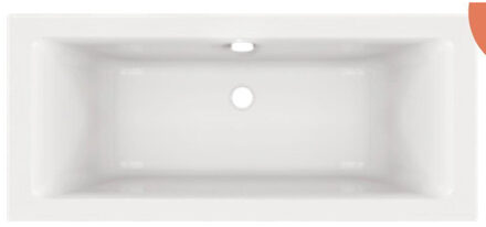 Go by Van Marcke Go Baldo inbouwbad duo 170x75x45cm 175L met potenstel wit acryl