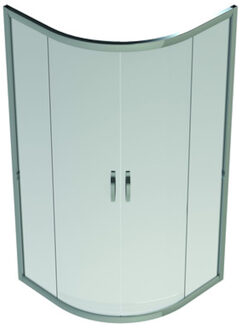 Go by Van Marcke Go Belo kwartronde hoekinstap met schuifdeuren 900x900x1900mm 6mm easy clean glas profielen aluminium verchroomd regelbaar 865-890mm