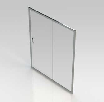 Go by Van Marcke Go Belo schuifdeur 1600x1900mm 6mm easy clean glas profielen aluminium verchroomd